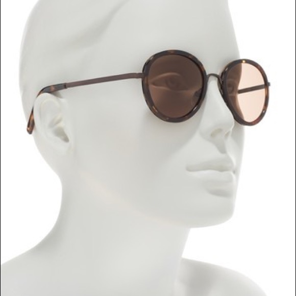 JOE'S JEANS |🆕49mm Round Sunglasses Dark Tortoise - Picture 2 of 16